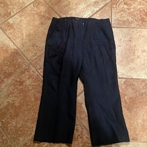 Navy 12wp talbots lined linen pant